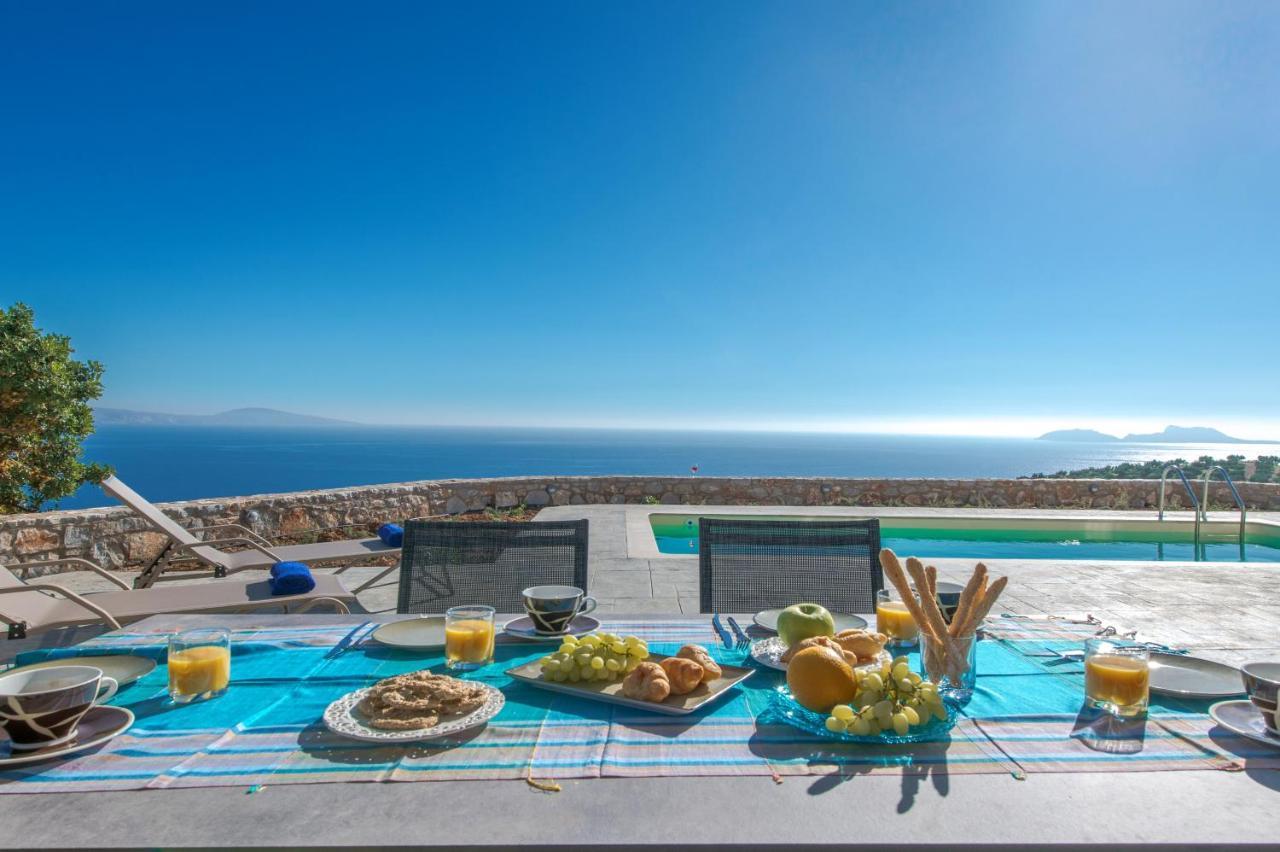 Tranquil Sea View Villa With Private Pool, Just 2Km From The Beach! Agia Galini Extérieur photo