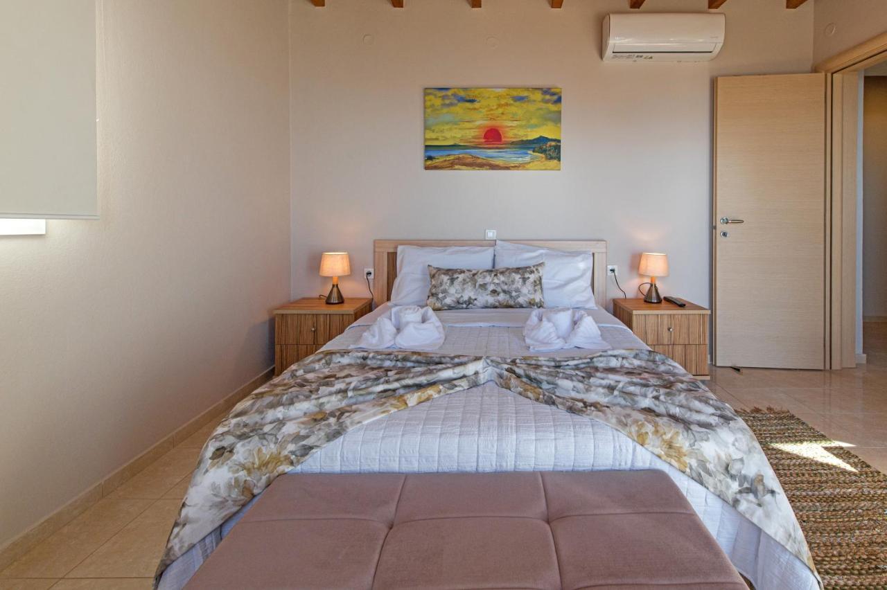 Tranquil Sea View Villa With Private Pool, Just 2Km From The Beach! Agia Galini Extérieur photo