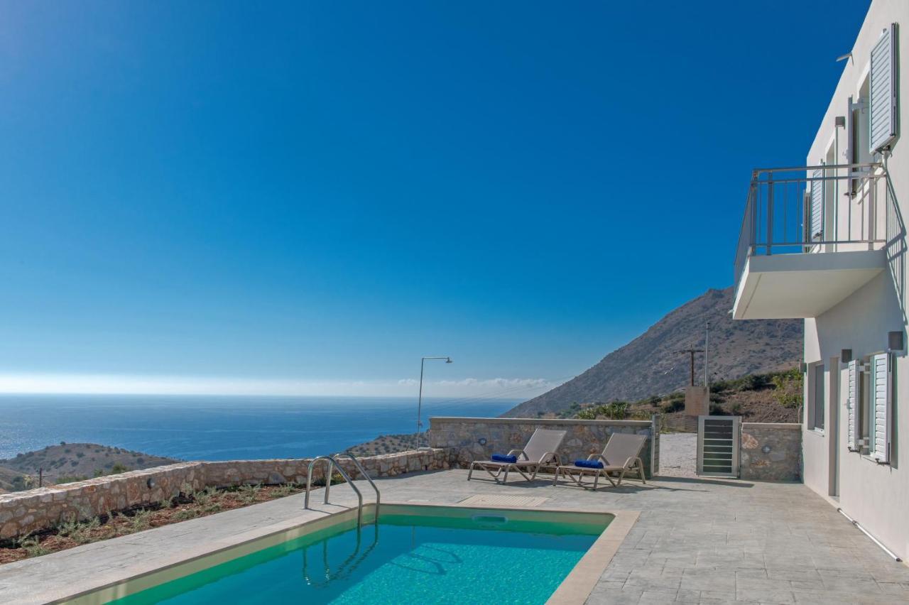 Tranquil Sea View Villa With Private Pool, Just 2Km From The Beach! Agia Galini Extérieur photo