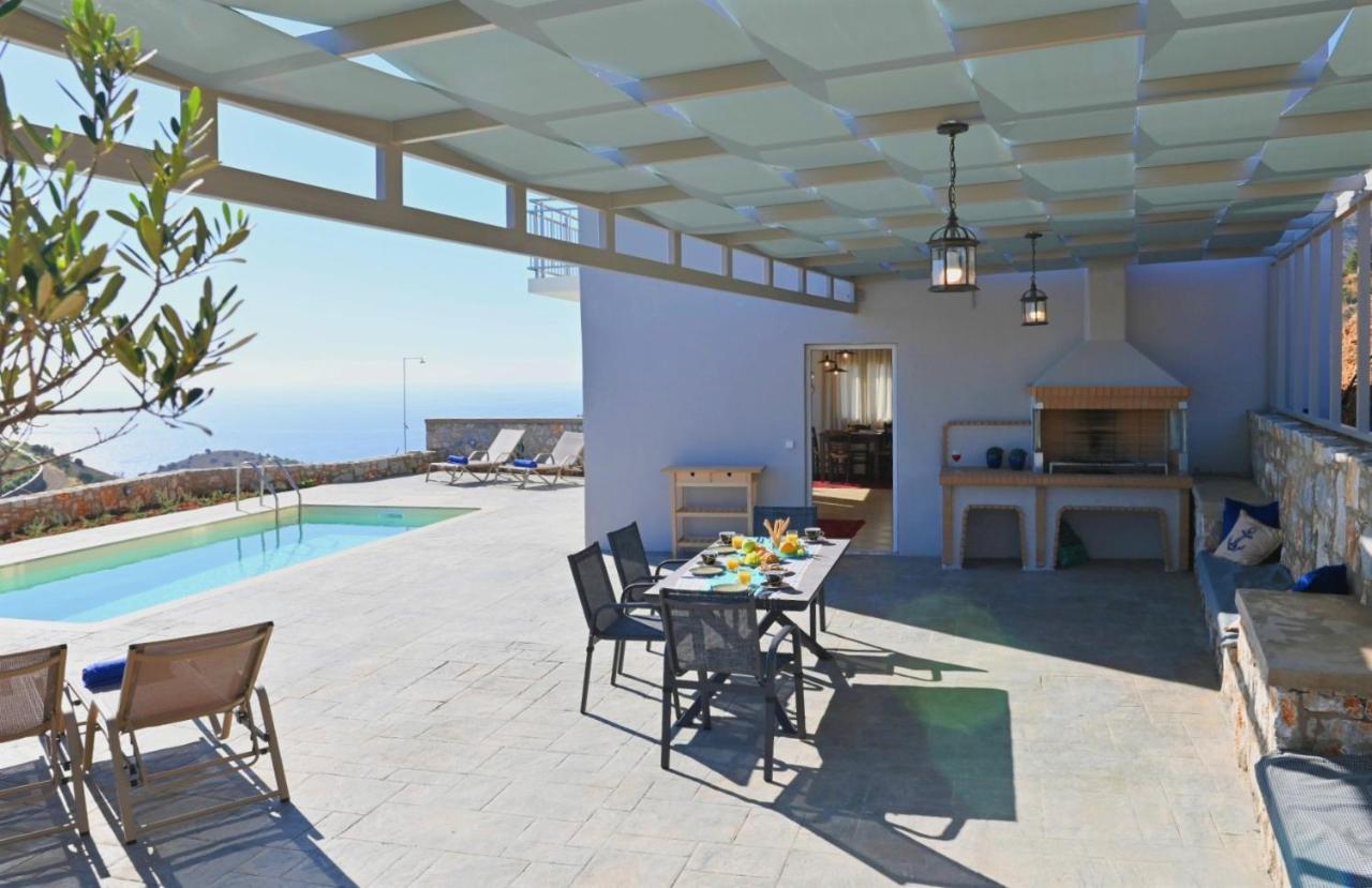 Tranquil Sea View Villa With Private Pool, Just 2Km From The Beach! Agia Galini Extérieur photo