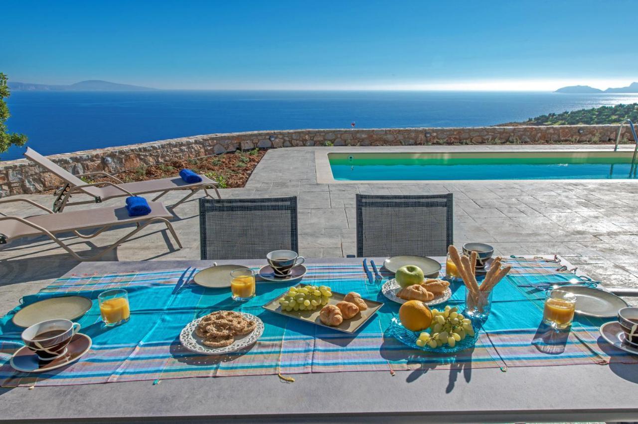 Tranquil Sea View Villa With Private Pool, Just 2Km From The Beach! Agia Galini Extérieur photo